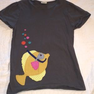 Mini Boden adorable appliqué fish w/ bubbles!
